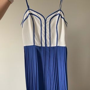 Royal blue pleated dress